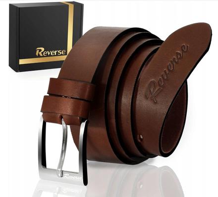 Pánsky kožený opasok reverse hnedý, 