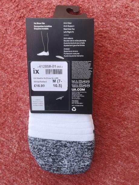 Under armour dámske ponožky ua breathe no show 2ks, under armour,36 - 44
