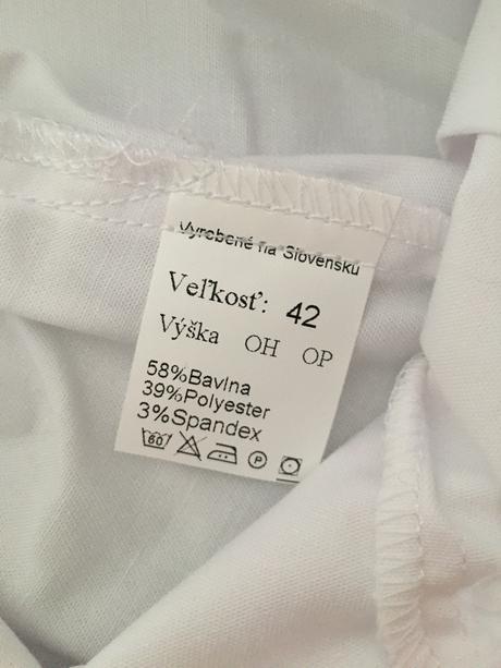 Biele pracovne nohavice 42( nové), 42