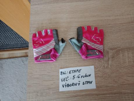 Dievc.cyklistické rukavice zn.etape veľ.5-6 rokov, etape,110