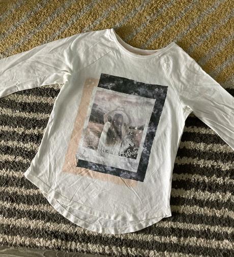 Krémové tričko 146/152, h&m,146