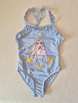 Dievčenské jednodielne plavky s volánikmi, 116