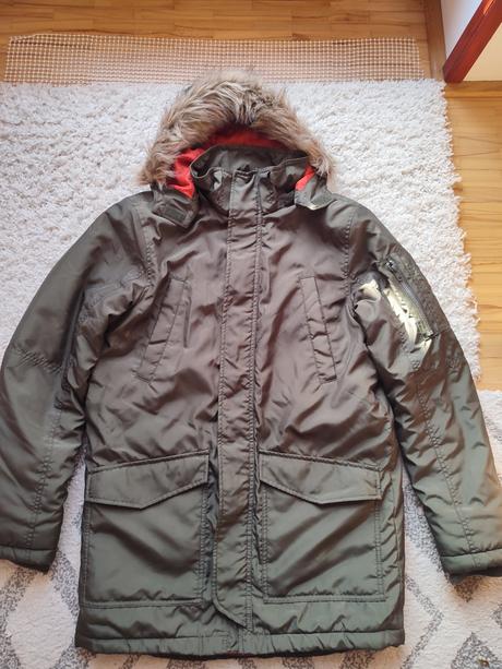 Bunda s kožušinou, h&m,164