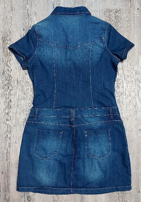 Priliehavé rifľové šaty, clockhouse,42