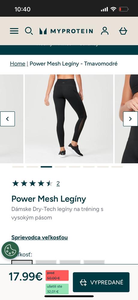 My protein mp čierne legíny, xs