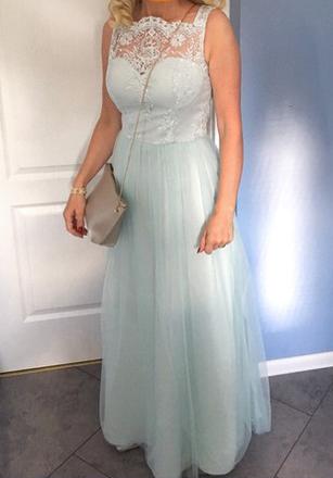 Chi chi london zelene dlhe splocenske saty l xl, xl