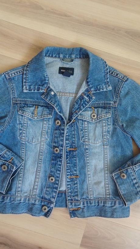 Riflová bunda s vreckami, h&m,134