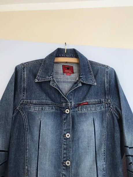 Trendový riflový kabát s/m, s