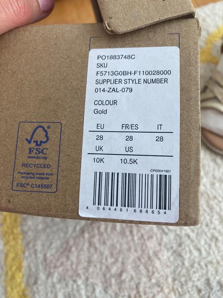 Kožené sandale friboo, 28