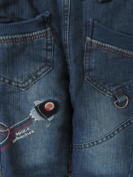 Riflové teplé nohavice, 80