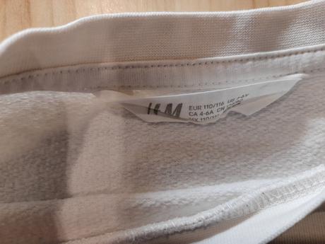 Biela mačičková mikinka, h&m,110