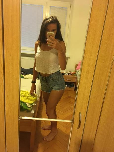 Čipkovaný croptop, fishbone,xs