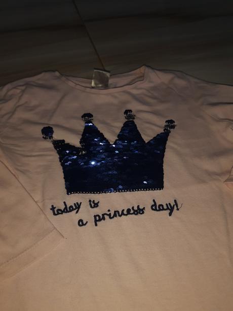 4x detské tričko s flitrami 98/104, 98