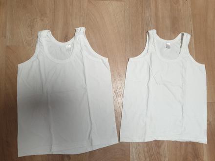 2x snehovobiele tielka, 116