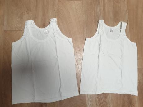 2x snehovobiele tielka, 116