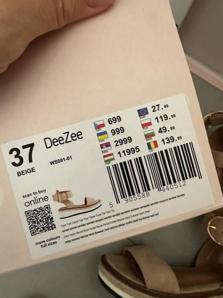 Dámske sandále, 37