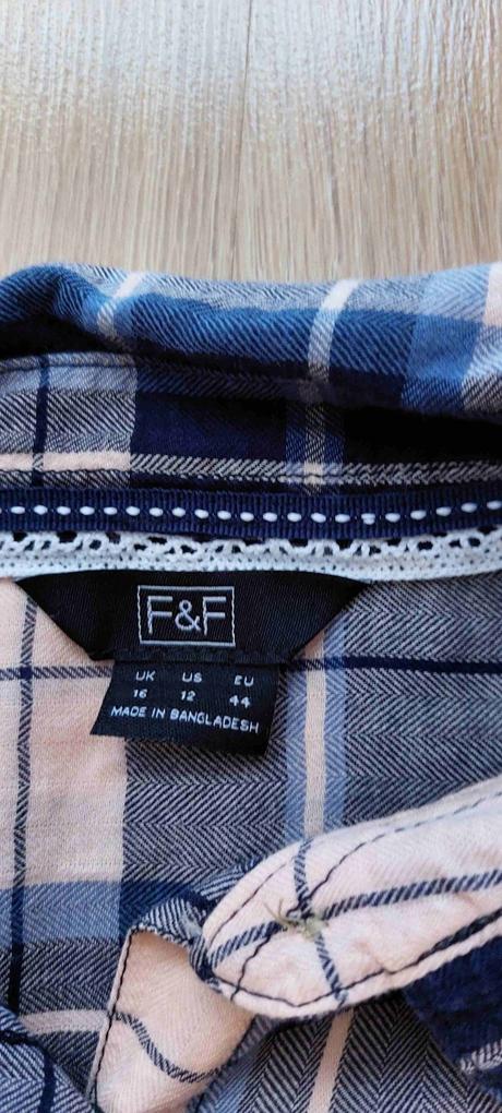 Košeľa modro-ružová 44, f&f,44