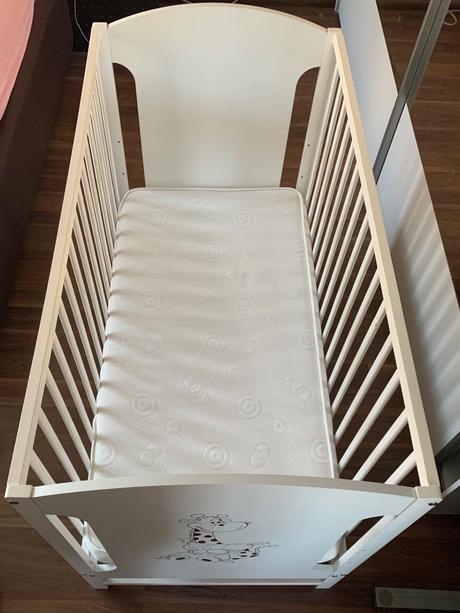 Detská postieľka s matracom, šírka (cm): 60,dĺžka (cm): 120