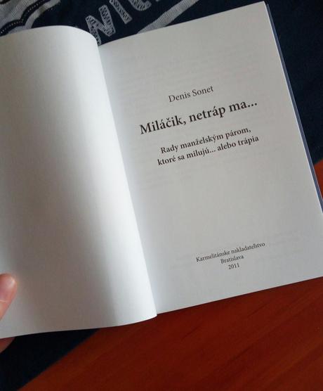 Miláčik netráp ma - kniha, 