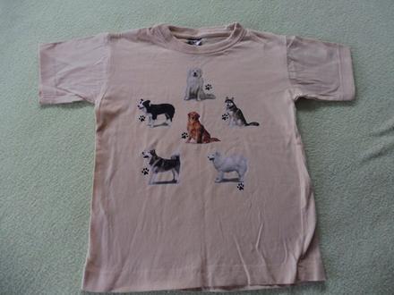 Krémové tričko so psíkmi, 116