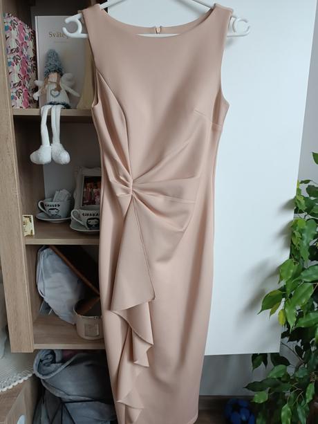 Spoločenské šaty, béžové, xs