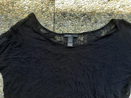 Čierne tričko mango velk. l., mango,l