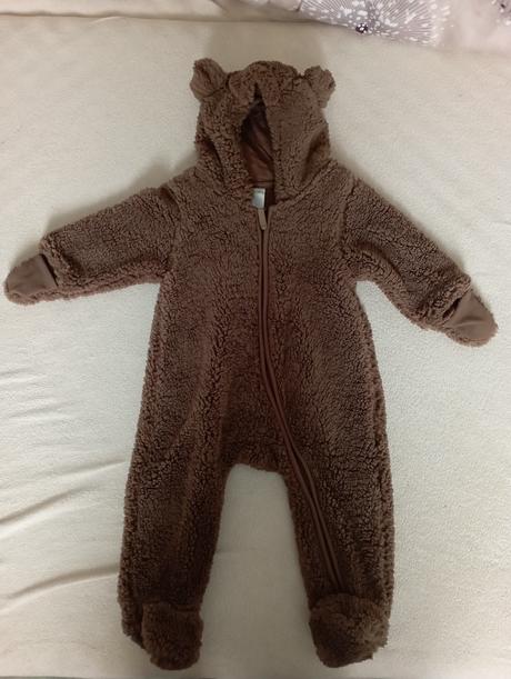 Plyšový overal, h&m,68