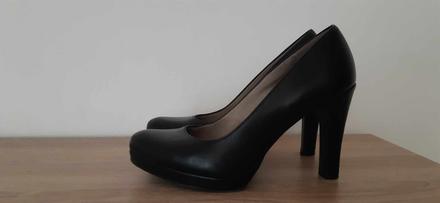 Cierne kožené lodičky, 37