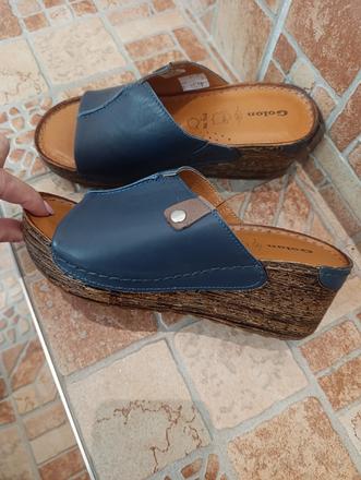 Zdravotné papuče kožené, 36