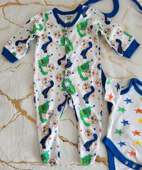 Set pyžamko+body newborn, 56