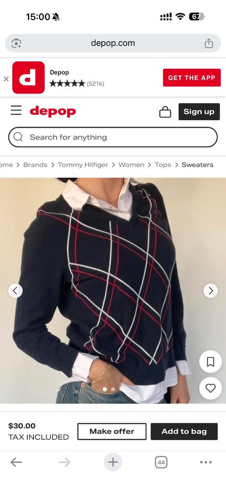 Štýlový vintage sveter tommy hilfiger, tommy hilfiger,l