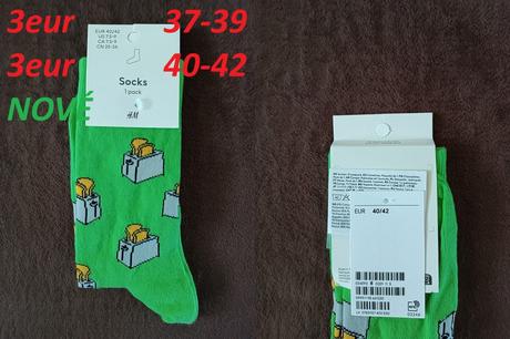Ponožky dlhé hriankovače zelené, h&m,40 / 42