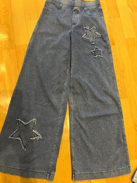 Voľne riflove nohavice, h&m,158