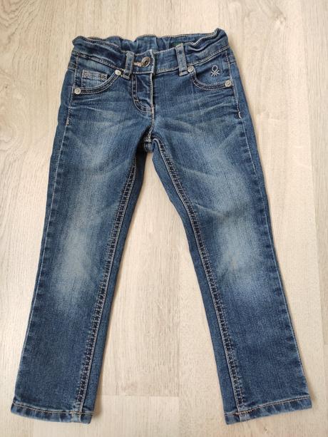 Dievc.rifle benetton 3-4 roky - top stav, benetton,98