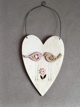 Vintage drevené srdiečko,
