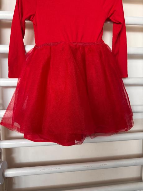 Vianočné šaty s tylovou sukňou 6-8 rokov, h&m,128
