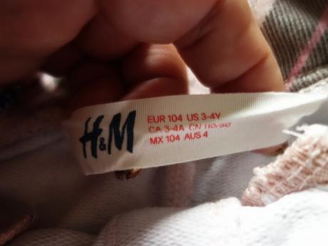 Nohavice h&m, h&m,104