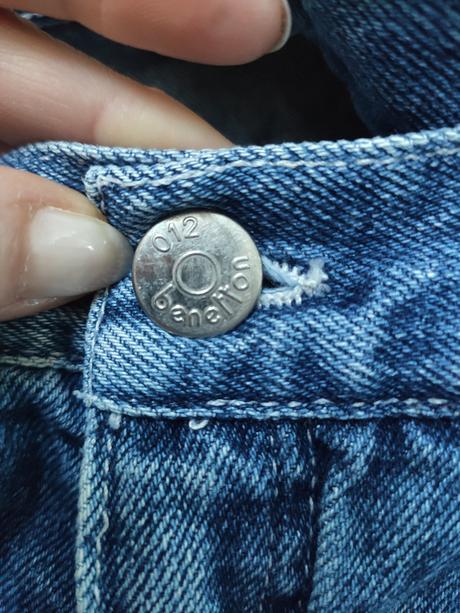 Riflová sukňa, zn.benetton,veľ. xs, benetton,xs