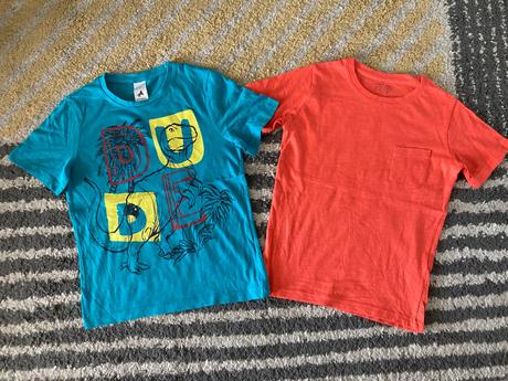 Tričká červené a dino, lindex,128