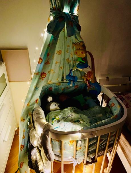 Baldachyn a mantinel do postieľky, šírka (cm): 30,dĺžka (cm): 200