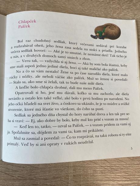 Chlapček palček mini rozprávk grimmovci dukátiky,