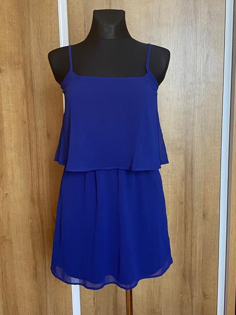 Mango - namornicky modra farba / saty, mango,s