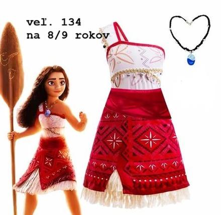 Moana vajana ii s mušličkami veľ. 134 na 8/9 rokov, 