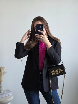 Čierne sako s, stradivarius,s