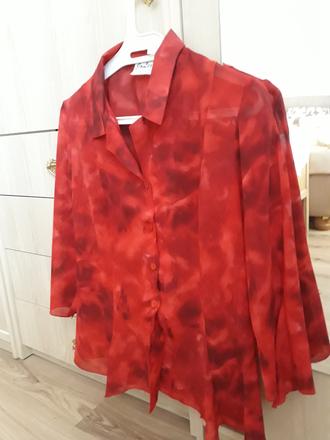Červená batikovaná blúzka, veľkosť m, m
