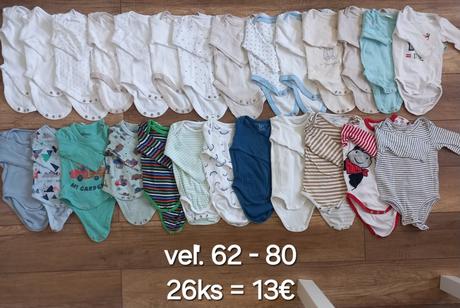 Body s dlhým rukávom veľ. 62-80, 68