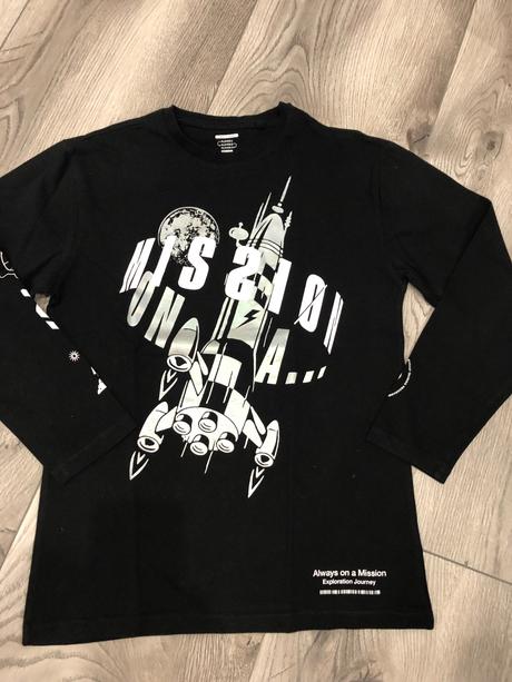 F&f čierne tričko s dlhým rukávom, f&f,152