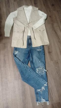 Dámska koženkova vesta, m