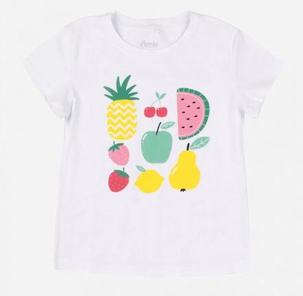 Dievčenské tričko fruit bembi, 110 - 158