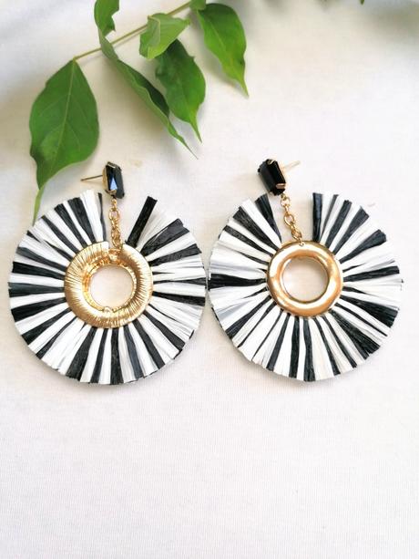 Bijou brigitte - raffia letné náušnice, bijou brigitte